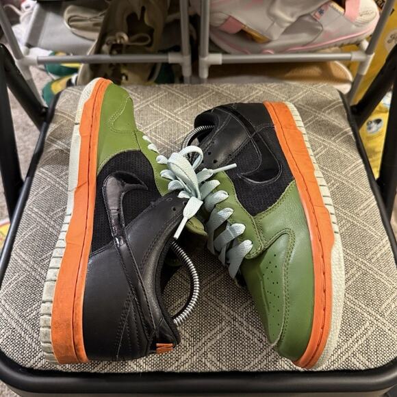 Nike Dunk Low Mandarin Orange Black Green Shoes Womens Size 8.5 - Picture 3 of 7
